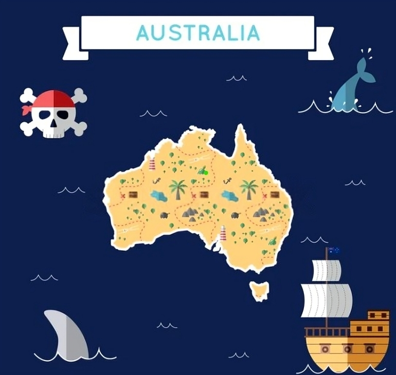 Pirate Map of Australia